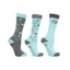 Hy Equestrian DynaMizs Ecliptic Socks - Pack of 3 - Mint/Grey